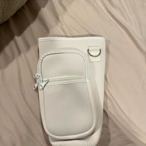 White Neoprene Water Bottle Holder Bag (free shipping)